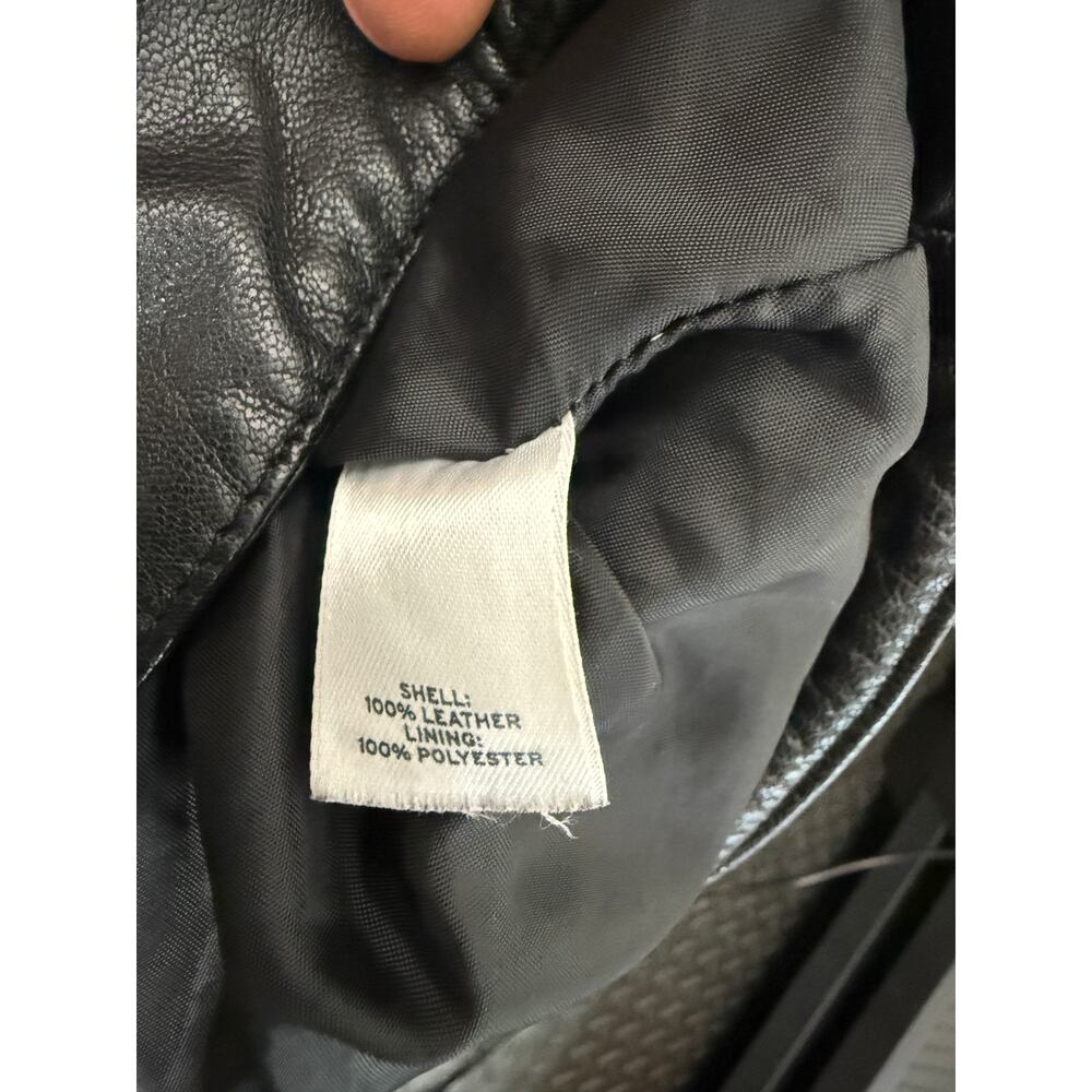 Moto Style Leather Jacket - Caslon - Black - Size L - Picture 4 of 5
